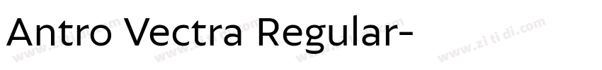 Antro Vectra Regular字体转换